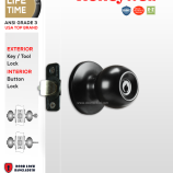 Honeywell Ball Knob Entry MB Without Key (Bed & Bath)
