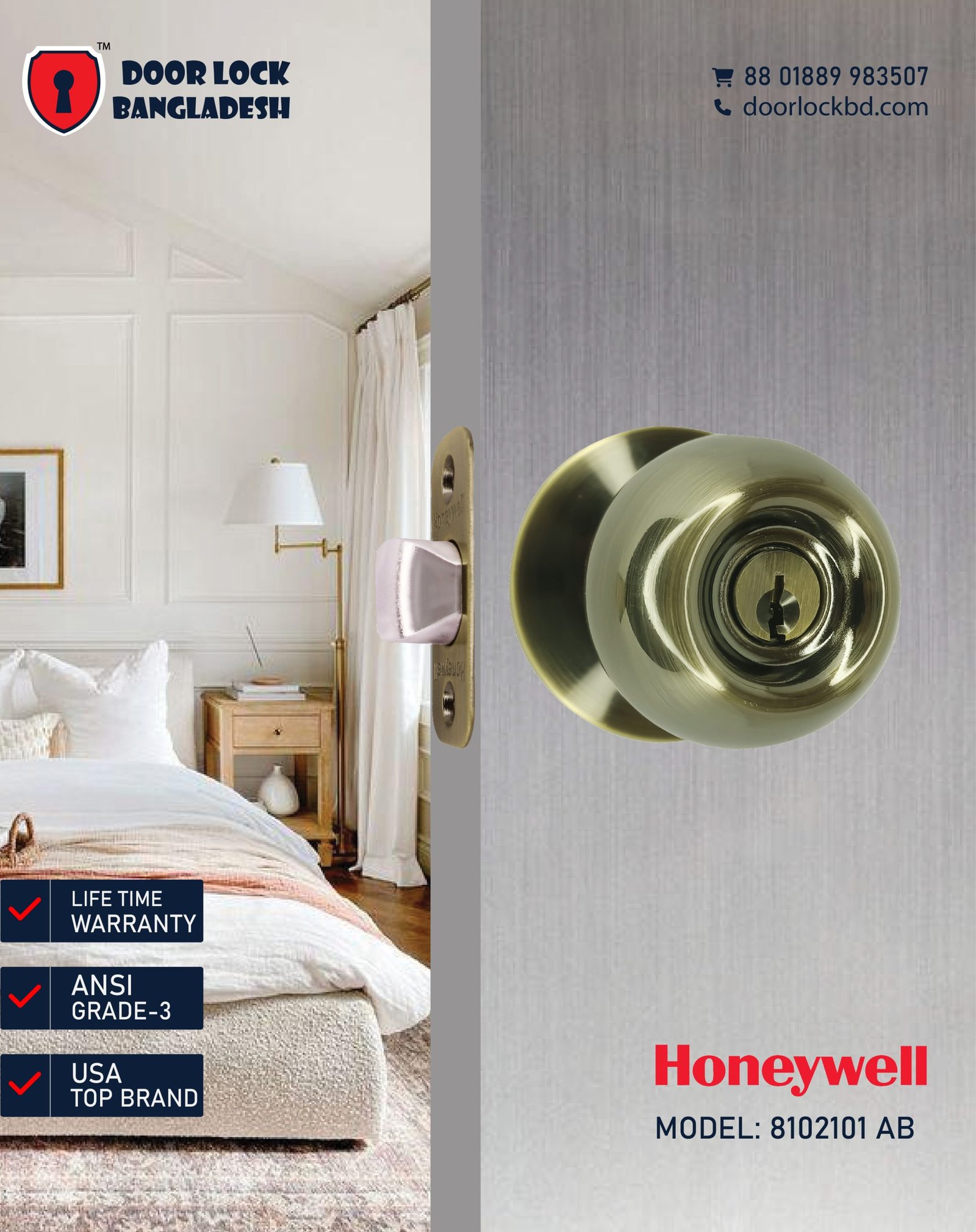 High-quality smart digital, mechanical door lock and hardware in Bangladesh 8102101 AB