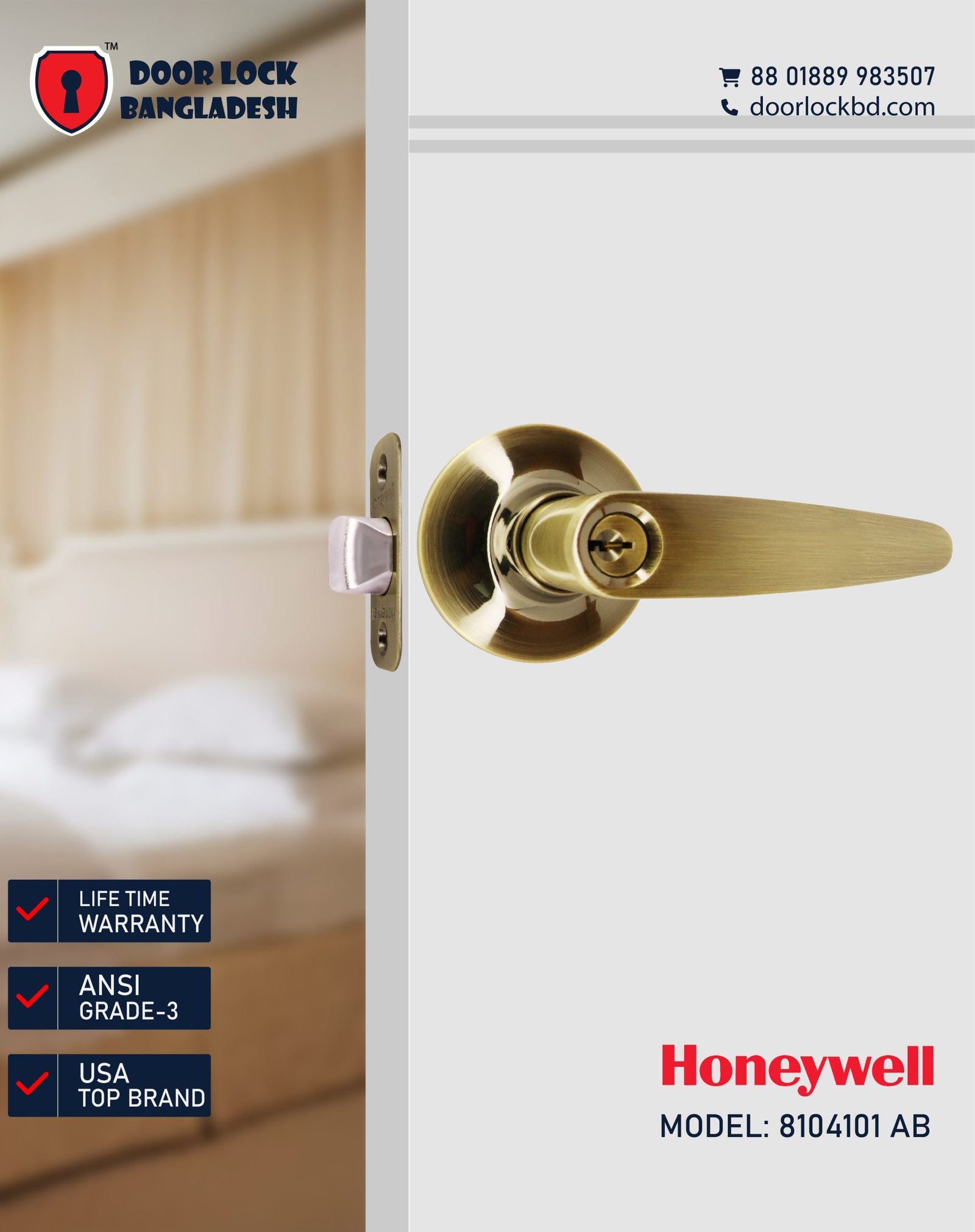 High-quality smart digital, mechanical door lock and hardware in Bangladesh 8104101 AB