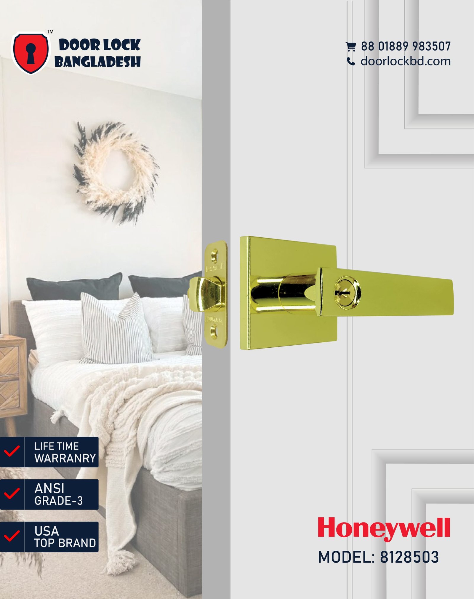 Honeywell Arlington Lever Entry PB 8128503
