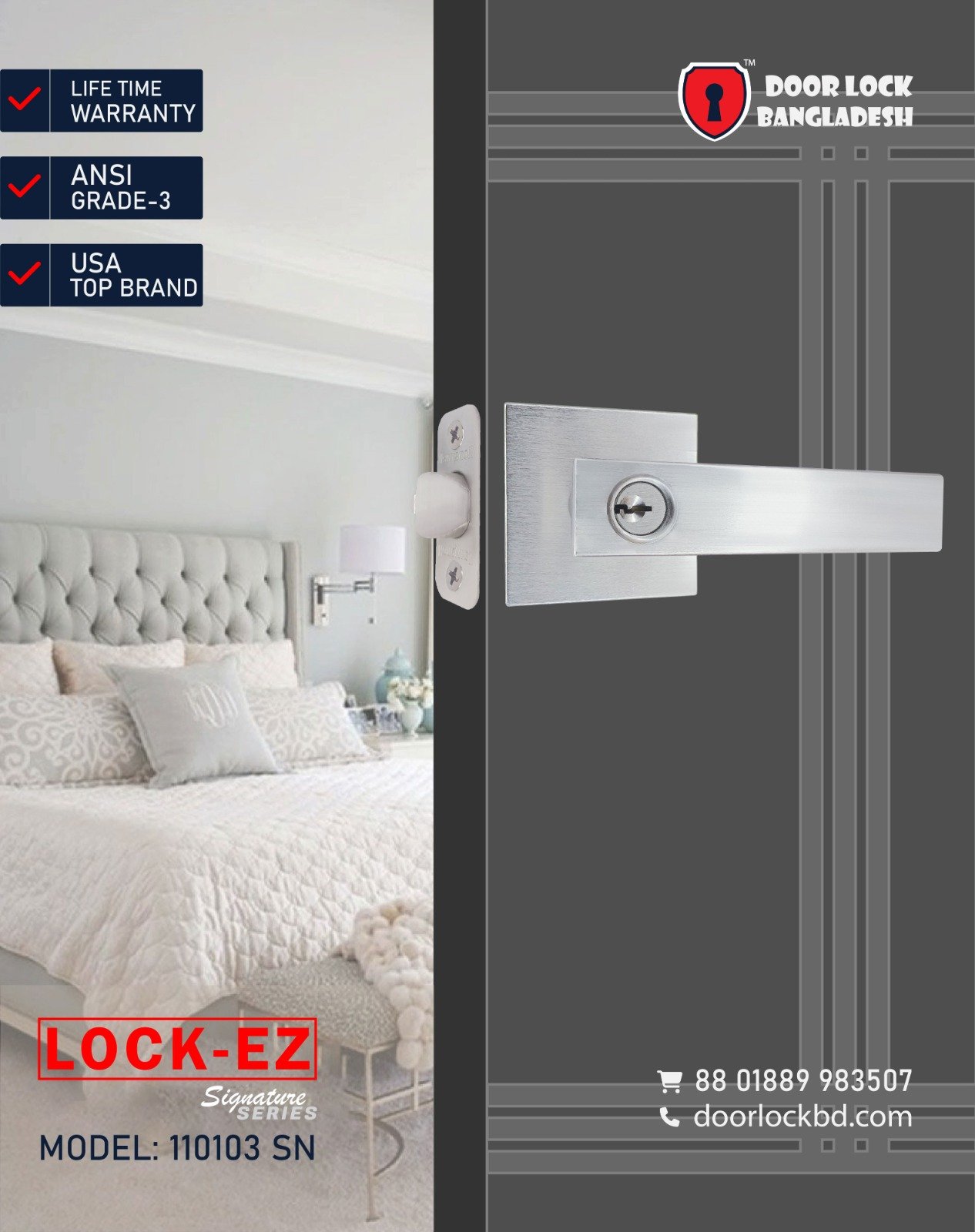 High-quality smart digital, mechanical door lock and hardware in Bangladesh Door Lock Bangladesh