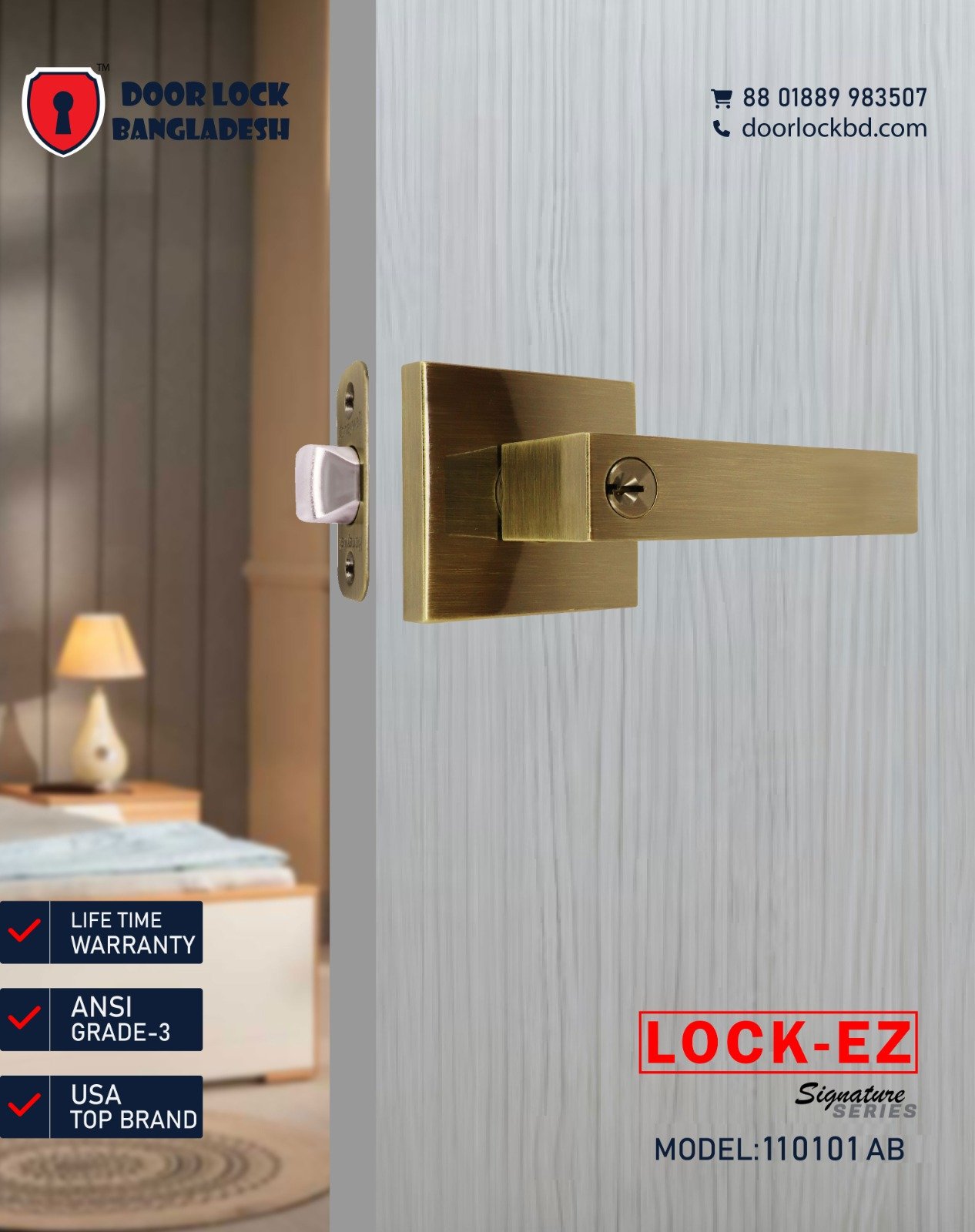 High-quality smart digital, mechanical door lock and hardware in Bangladesh Door Lock Bangladesh