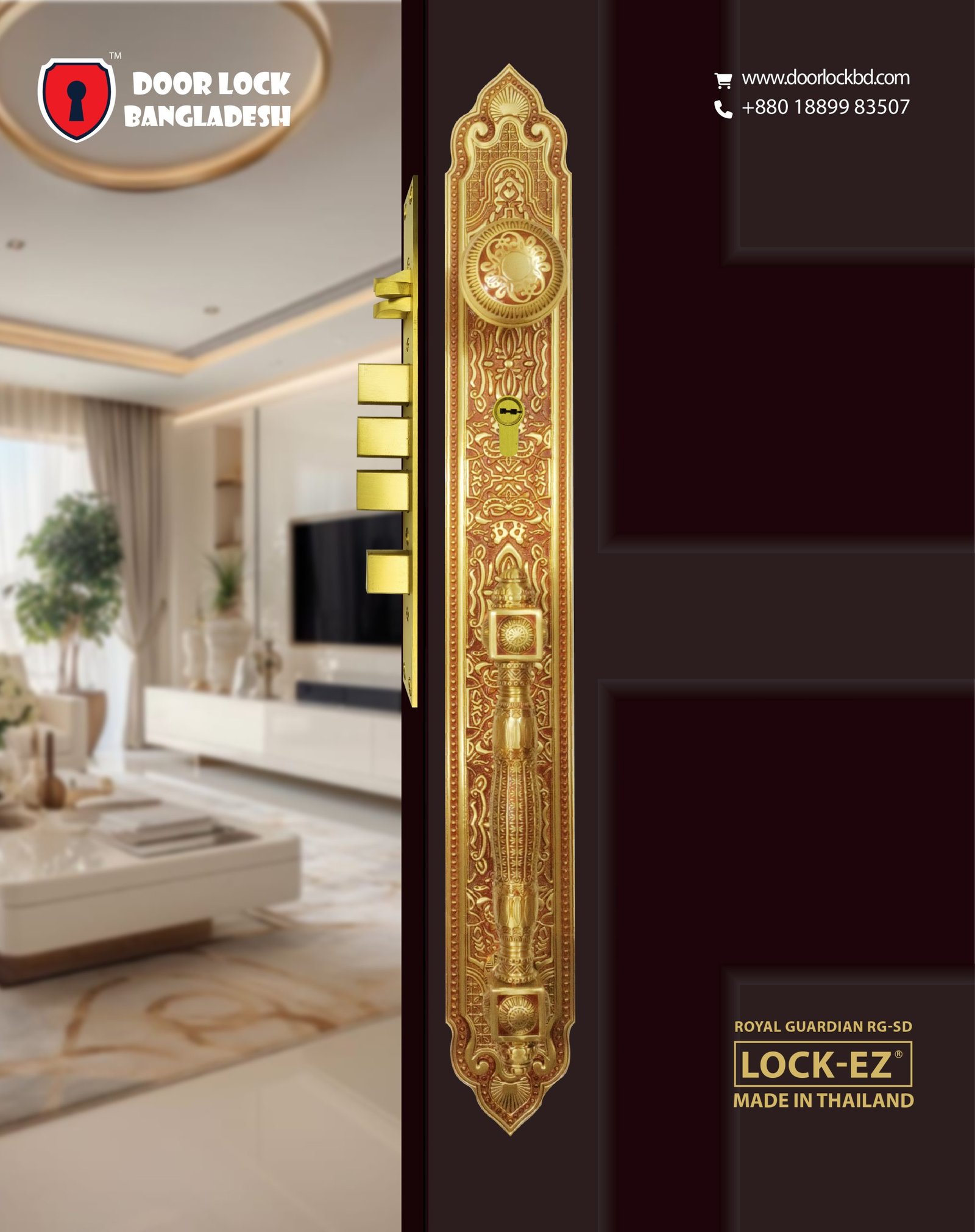 High-quality smart digital, mechanical door lock and hardware in Bangladesh Royal Guardian rg SD