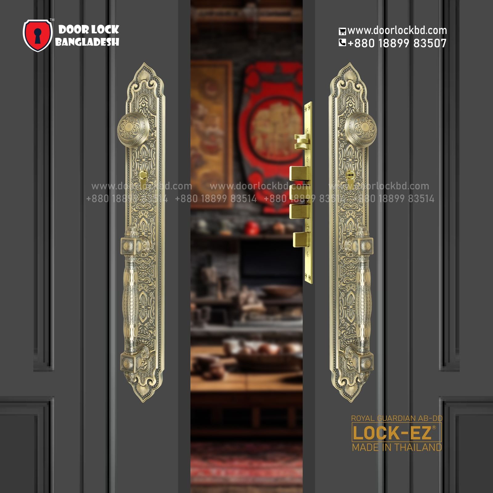 High-quality smart digital, mechanical door lock and hardware in Bangladesh Royel g double AB