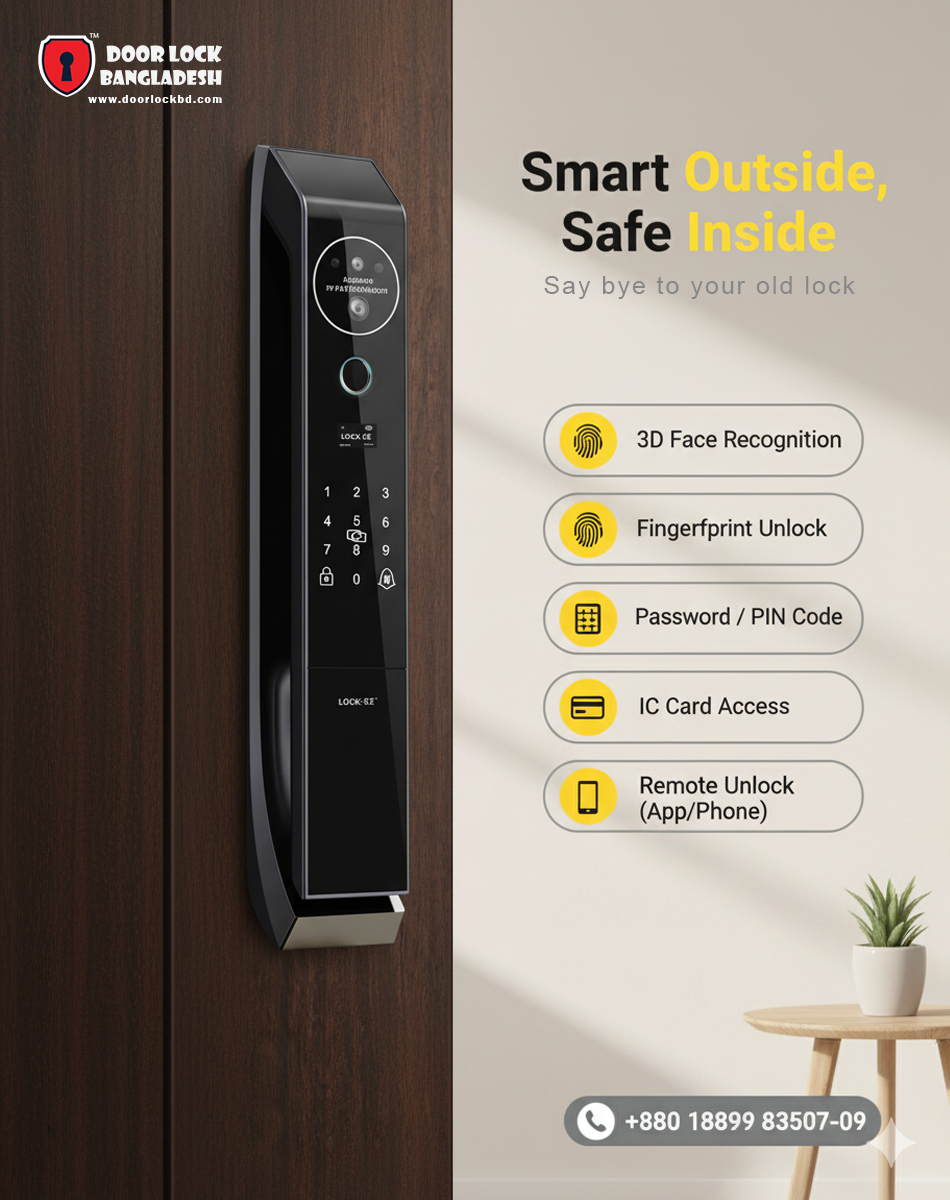 বাংলাদেশের সেরা স্মার্ট ডোর লক ২০২৫ সালে, Door Lock Bangladesh এর পূর্ণ রিভিউ ও সুবিধা।