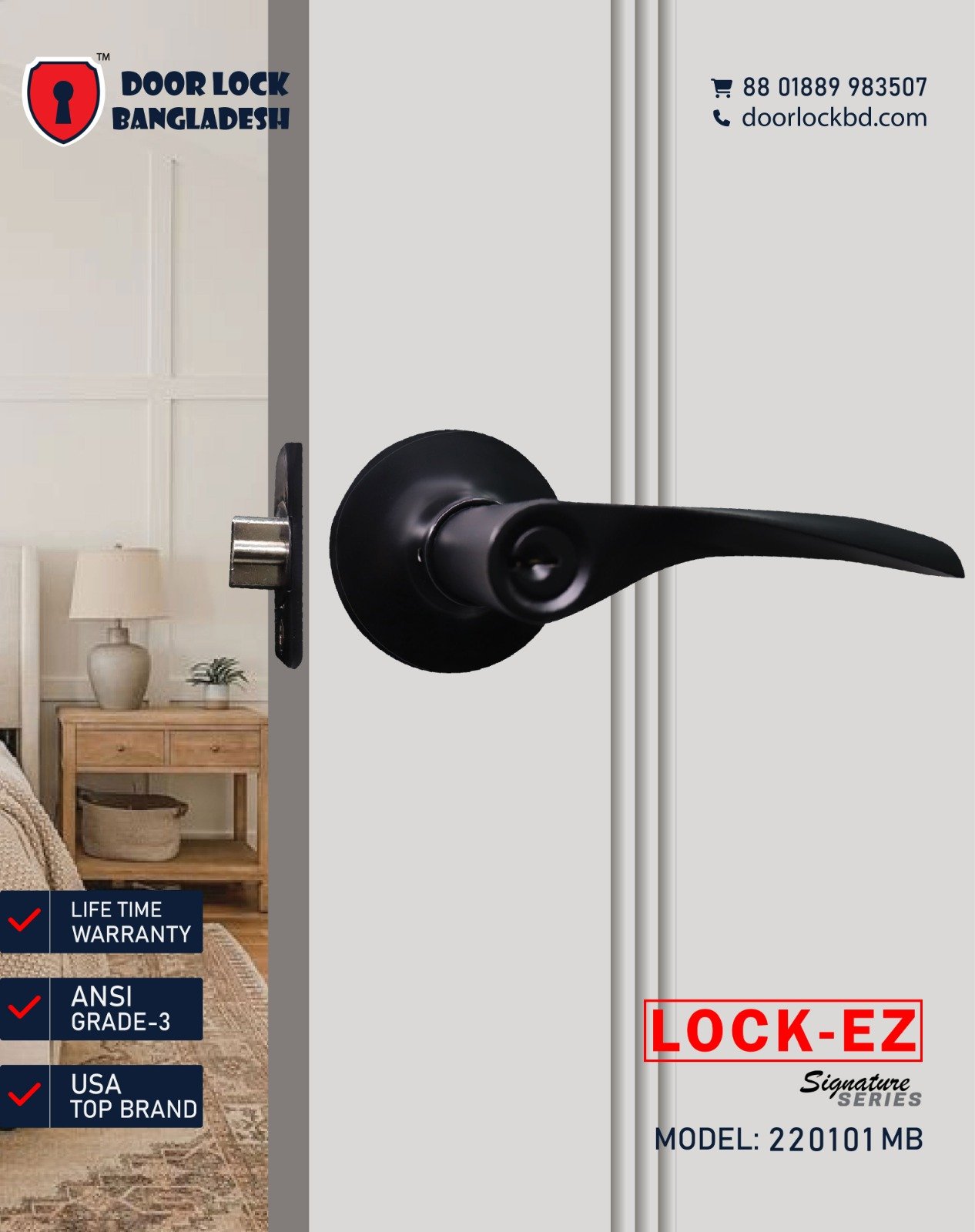 High-quality smart digital, mechanical door lock and hardware in Bangladesh Door Lock Bangladesh